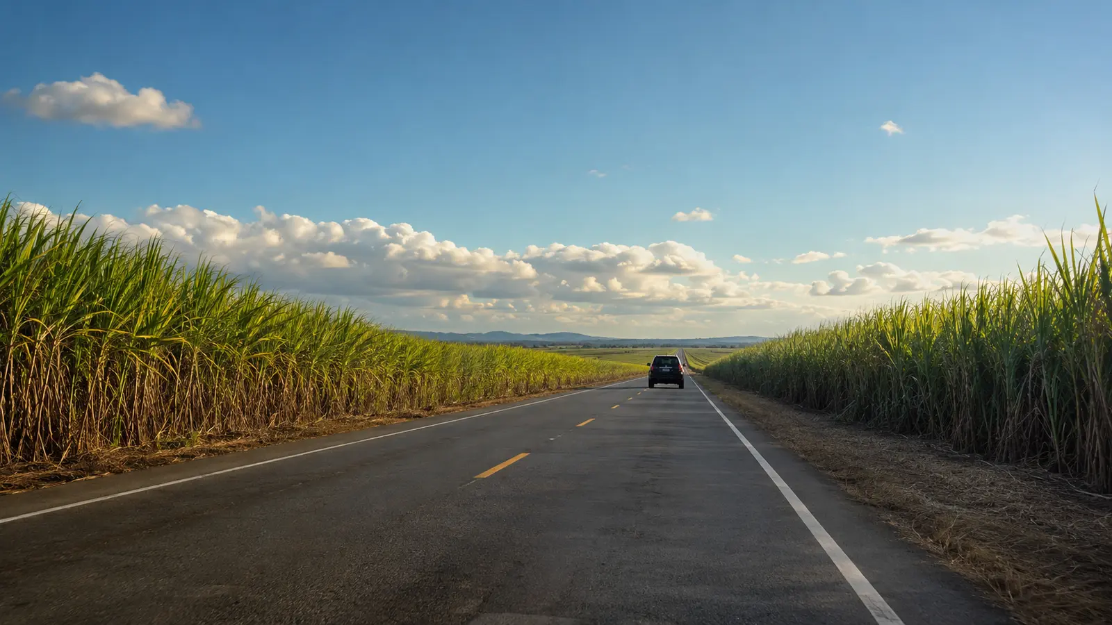 A private sedan on the coastal highway between Santo Domingo and Punta Cana