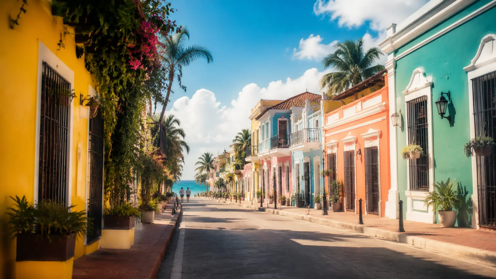 Travelers walking with a chauffeur to a waiting vehicle outside a resort gate in Punta Cana
